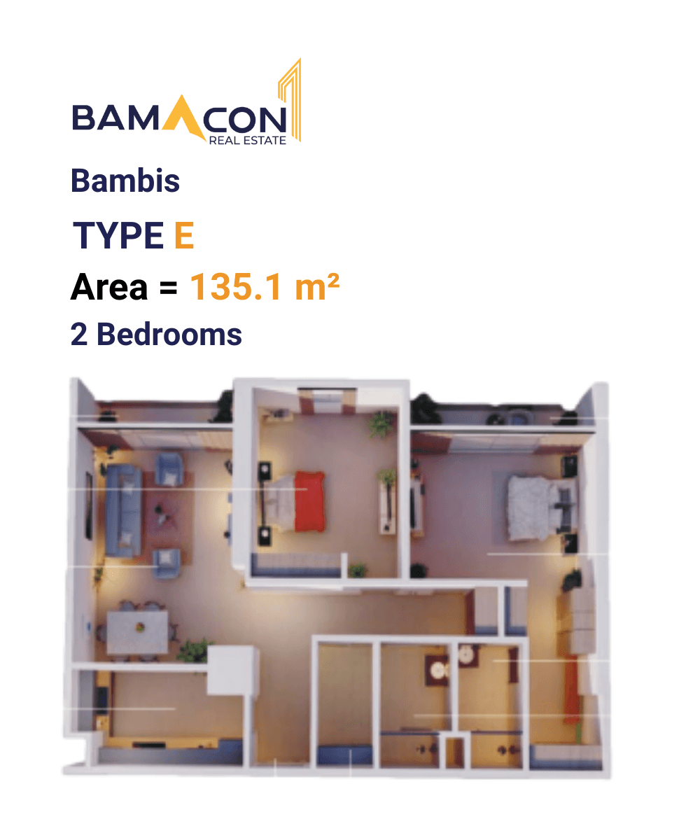 Type_E_Two_Bedroom_Bamacon_Bambis